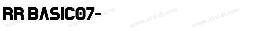 rr basic07字体转换